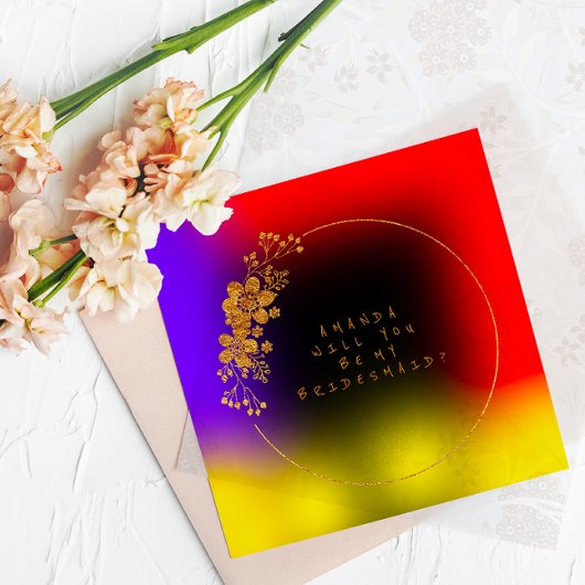 Invitation Serez-Vous Ma Femme D'Accueil Tropical Green Velve