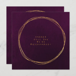 Invitation Serez-Vous Ma Femme D'Accueil Violet Plum Velvet