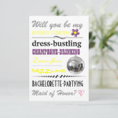 Invitation "Serez-vous ma femme d'honneur ?" (Debout devant)