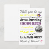 Invitation "Serez-vous ma femme d'honneur ?" (Devant / Derrière)