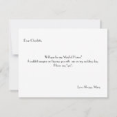 Invitation Serez-vous ma femme d'honneur ?| Porte-parole (Dos)