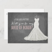 Invitation Serez-vous ma femme d'honneur ?| Porte-parole (Devant / Derrière)