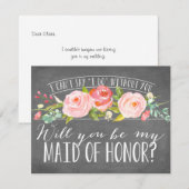 Invitation Serez-vous ma femme d'honneur ?| Porte-parole (Devant / Derrière)