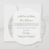 Invitation Serez-vous ma femme d'honneur Rustic Wood & Wreath (Dos)