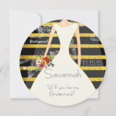 Invitation Serez-vous ma Fiançailles d'honneur photo dos (Devant)