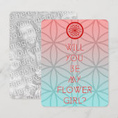 Invitation serez-vous ma fille aux fleurs sacrées ? (Devant / Derrière)