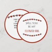 Invitation Serez-vous ma fille d'honneur (Devant / Derrière)