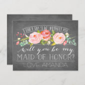 Invitation Serez-Vous Ma Fille D'Honneur ? | Bridesmaid (Devant / Derrière)