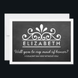 Invitation Serez-Vous Ma Fille D'Honneur ? Chalkboard Tiara<br><div class="desc">Serez-Vous Ma Fille D'Honneur ? Carte Tiara Chalkboard</div>