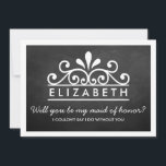 Invitation Serez-Vous Ma Fille D'Honneur ? Chalkboard Tiara<br><div class="desc">Serez-Vous Ma Fille D'Honneur ? Carte Tiara Chalkboard</div>