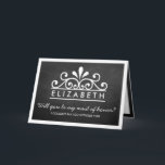 Invitation Serez-Vous Ma Fille D'Honneur ? Chalkboard Tiara<br><div class="desc">Serez-Vous Ma Fille D'Honneur ? Carte Tiara Chalkboard</div>