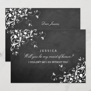 Invitation Serez-Vous Ma Fille D'Honneur Des Élégantes Éclats