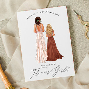 Invitation Serez-Vous Ma Fille Fleur ? Invitat Girls in Gowns