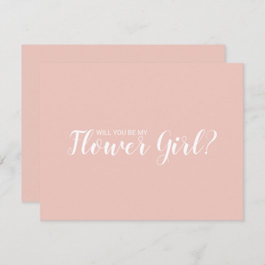 Invitation Serez-Vous Ma Fille Fleur ? Proposition Flower Gir (Devant / Derrière)