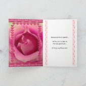 Invitation Serez-Vous Ma Fille Fleur ? Robe ROSE (Intérieur)