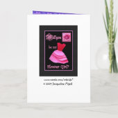 Invitation Serez-Vous Ma Fille Fleur ? Robe ROSE & PURPLE (Dos)