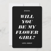 Invitation Serez-Vous Ma Fille Fleur ? Texte moderne (Devant)