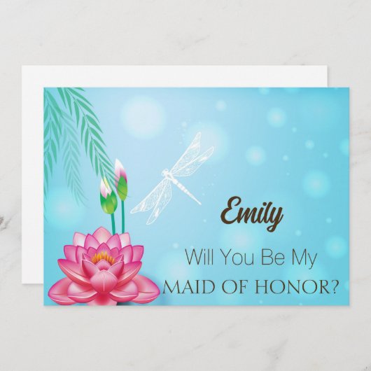 Invitation Serez-Vous Ma MAIN D'HONNEUR Parties scintillant B (Devant / Derrière)