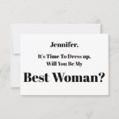 Invitation serez-vous ma meilleure femme, une proposition d'é (Devant)