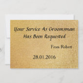 Invitation Serez-Vous Ma Moustache Noire Groomsman (Dos)