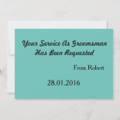 Invitation Serez-Vous Ma Moustache Noire Groomsman (Dos)