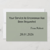 Invitation Serez-Vous Ma Moustache Noire Groomsman (Dos)