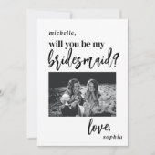 Invitation Serez-vous ma photo de la proposition de servante (Devant)