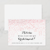 Invitation Serez-Vous Ma Porte-Épouse ? (Devant / Derrière)