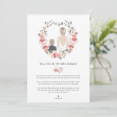 Invitation Serez-vous ma proposition de porte-anneau (Debout devant)