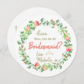 Invitation Serez-vous ma proposition de servante d'honneur co (Devant / Derrière)