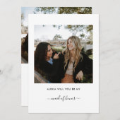 Invitation Serez-Vous Ma Proposition D'Épouse Minimaliste Cut (Devant / Derrière)