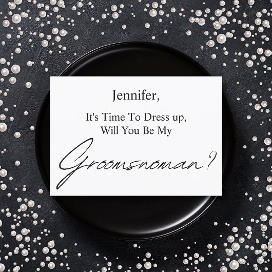 Invitation serez-vous ma proposition minimale de groomswoman