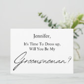 Invitation serez-vous ma proposition minimale de groomswoman (Debout devant)