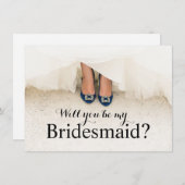 Invitation Serez-vous ma robe de Mariage de la servante d'hon (Devant / Derrière)