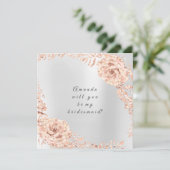 Invitation Serez-Vous Ma Rose D'Accueil Gold Wreath Grey (Debout devant)