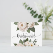 Invitation Serez-vous ma servante d'accueil blanche et noire (Debout devant)