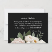 Invitation Serez-vous ma servante d'accueil blanche et noire (Dos)