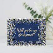 Invitation Serez-Vous Ma Servante D'Accueil Blue Navy Parties (Debout devant)