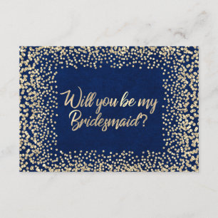Invitation Serez-Vous Ma Servante D'Accueil Blue Navy Parties
