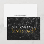 Invitation Serez-Vous Ma Servante D'Accueil - Glit Script Fab (Devant / Derrière)
