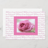 Invitation Serez-vous ma servante d'accueil rose blanc (Devant / Derrière)