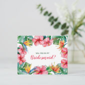 Invitation Serez-vous ma servante d'éducation Tropical Hawaii (Debout devant)