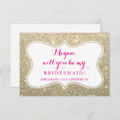 Invitation Serez-Vous Ma Servante D'Époux - Glitée (Devant / Derrière)