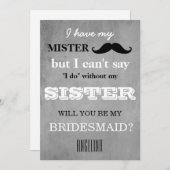 Invitation Serez-vous ma servante d'honneur ? (Devant / Derrière)