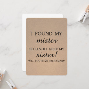 Invitation Serez-vous ma servante d'honneur ?