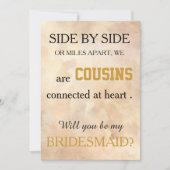 Invitation Serez-vous ma servante d'honneur ? (Devant)