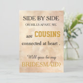 Invitation Serez-vous ma servante d'honneur ? (Debout devant)