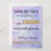 Invitation Serez-vous ma servante d'honneur ? (Devant)