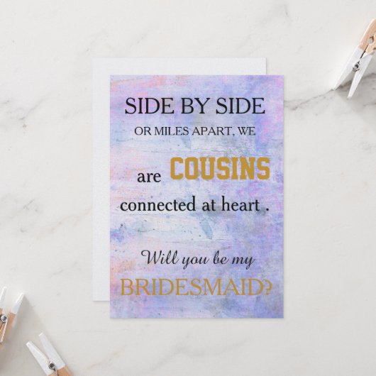 Invitation Serez-vous ma servante d'honneur ? (Devant/Arrière en situation)