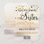 Invitation Serez-vous ma servante d'honneur ? (Devant / Derrière)